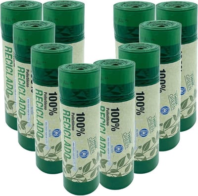 Afvalzakken - Vuilniszakken - Huishouden - 100% Gerecycled Materiaal - 200 Stuks - Zwart