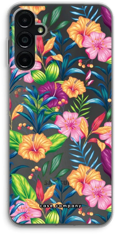 Case Company® - Hoesje geschikt voor Samsung Galaxy A14 hoesje - Tropisch 2 - Soft Cover Telefoonhoesje - Bescherming aan alle Kanten en Schermrand