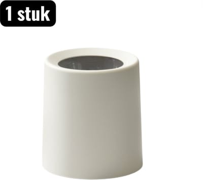 1 stuk - Prullenbak - Mini-prullenbak - Mini Bureau Prullenbak - Mini Prullenbak - Dubbele Laag Design voor Bureau en Keuken - Geschikt voor kantoor en keuken - Minimalistische prullenbak - Gebroken wit