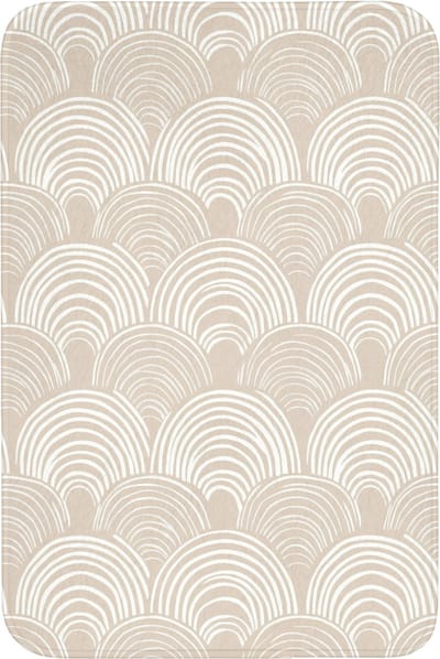 Badmat 60x90 cm - Antislip - Golven - Structuur - Beige - Badmatten voor badkamer - Badkamermat - Douchemat - Badkamer mat
