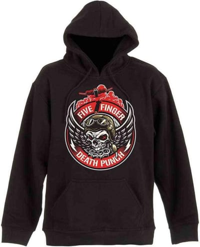 Five Finger Death Punch - Bomber Patch Hoodie/trui - S - Zwart