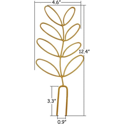 Petit Treillis pour Plantes en Pot Forme de Feuille en Fer Forgé Treillis de Jardin Décoratif pour Plantes Grimpantes Intérieures Extérieures beige