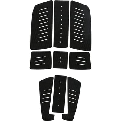 Tapis de Traction Deck en EVA Tapis Antidérapant pour Planche de Surf Tapis de Queue de Surf pour Longboard Planche à Pagaie noir