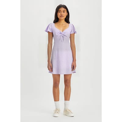 Levi's Skylar Flutter Slv Dress Jane Floral Pur Size: L | Mini Dresses Outlet | Dames |