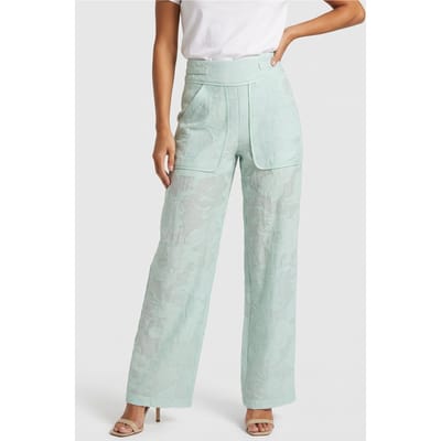 IRO Paris Freyanne Trouser Aqua Size: 34 | Wide-Leg & Flared Pants Outlet | Dames | Blauw