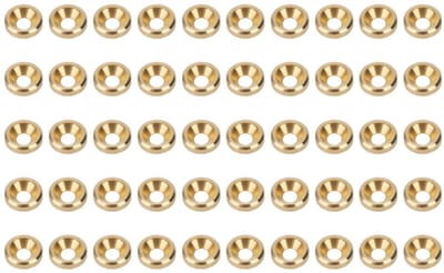 Dailygoods- Sluitringen Set van 50 - Verzonken Kop - Platte Sluitringen - M4 - Koper - Kwaliteitsproducten - Onderlegger