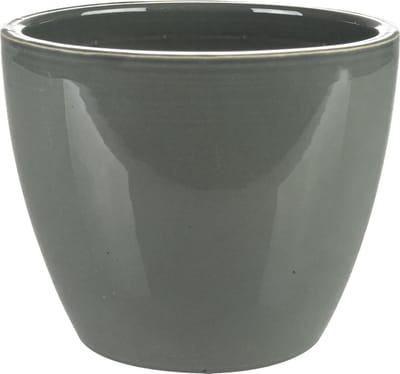 Ter Steege Bloempot - antraciet - glans - Scandinavisch - 13 x 11 cm - plantenpot