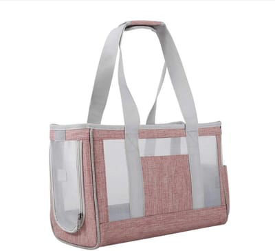 Huisdier Draagtas - Reistas Hond - Veilig Vervoer - Ademend Nylon Mesh - Maat S - Rood