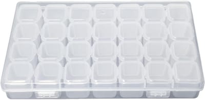 Dailygoods- Opbergdoos 28 Compartimenten - Transparant - Opbergdoos met Deksel - Opbergdoos Vakjes - Opbergdoos Kleding - Flexibel Gebruik - Opbergdoosje