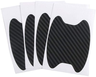 Dailygoods- Lakbeschermingsfolie 4 Stuks - Zelfklevende Koolstofvezel - Anti-krassen Sticker - Deurgreep Beschermfolie - Hoge Slijtvastheid - Eenvoudig te Installeren - Deurgreepbescherming