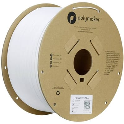 Polymaker PF01021 White Filament ASA UV-bestendig, Weerbestendig, Hittebestendig, Slagvast 1.75 mm 3000 g Wit PolyLite™ 1 stuk(s)