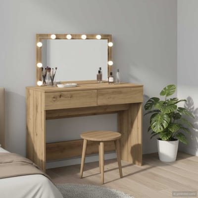vidaXL - Kaptafel - Artisan - Eiken - 100 - x - 40 - x - 120 - cm - Bewerkt - hout