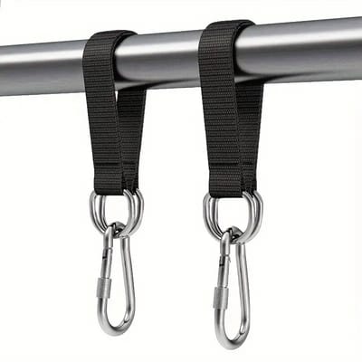 2‑delige schommelstandaard ‑ Hangmatstandaard ‑ 25 cm boomschommelband ‑ Met karabijnhaak, houdt 200 lbs vast ‑ geschikt voor boomschommelstoelen, hangmatten, planken