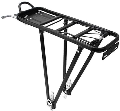 Dailygoods- Fietsenrek Achteraan - Verstelbaar - Capaciteit 35 Kg - Aluminium - Geschikt voor 24-28 Inch Wielen - Stevig en veelzijdig opslag - Bagagedrager