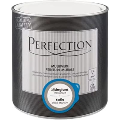 Perfection Ultradekkend Muurverf - Zijdeglans - Titaniumwit - 2,5l