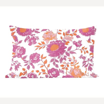 Sierkussens - Kussentjes Woonkamer - 60x40 cm - Bloemenpatroon - Roze - Oranje - Bloemen
