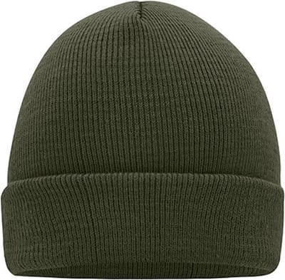 Myrtle Beach 'Knitted Cap' Beanie Olijfgroen