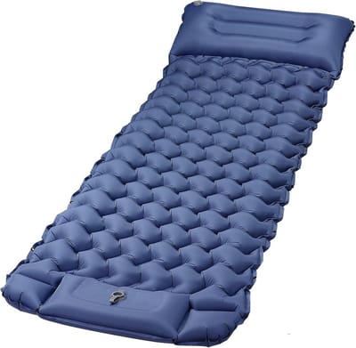 Zelfopblazend Opblaasbaar Campingmatras met Kussen - Ultralicht Tentmatras 68 x 198