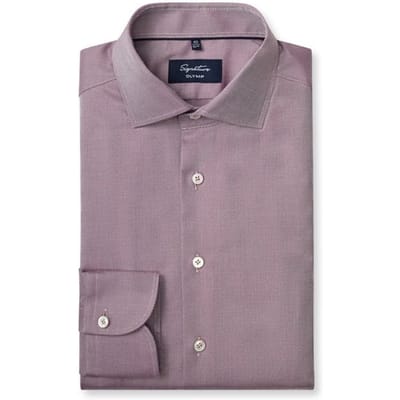 OLYMP Signature Overhemd, Tailored Fit, Signature Kent, Bordeauxrood
