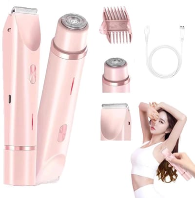 Elektrisch Scheerapparaat - 2 in 1 Ladyshave voor Vrouwen - Waterdicht - Bikinitrimmer - Stil - Eenvoudig scheren - Smooth Scheerapparaat - Roze