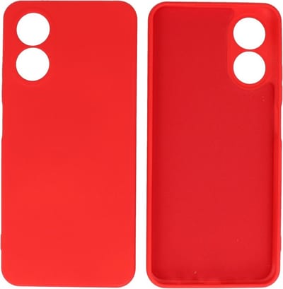 Fashion Backcover Telefoonhoesje - Color Hoesje - Geschikt voor de Oppo A78 - Rood