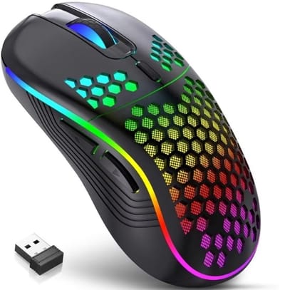 2.4G Draadloze Oplaadbare Muis met Verlichting - Instelbare DPI, Ergonomisch Ontwerp