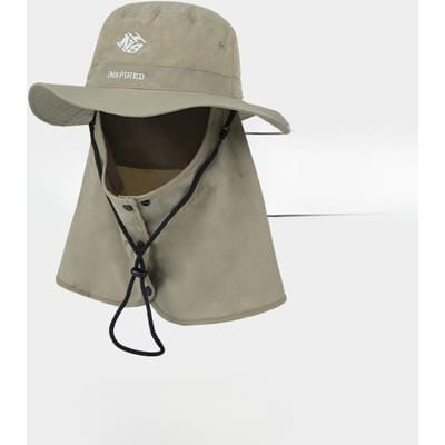 Chapeau de pêcheur pour camping extérieur, randonnée, pêche, Châle à séchage rapide, Protection de cou, Chapeau d'alpinisme, Chapeau d'alpinisme d'été avec protection solaire gray
