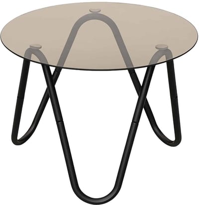 Leitmotiv Bijzettafel Ventana Round - Zwart - Ø50cm - Modern