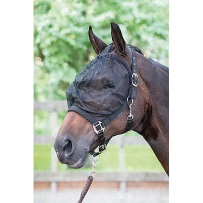Harry's Horse - Vliegenmasker Halster - Zwart - Cob