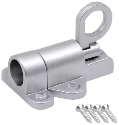 TLVX Sterke Automatische Veer Vergrendeling Zilver – Deur – Raam – Poortslot – Deur Beveiligen – Kastdeur Vergrendelen – Deurslot Automatisch Terugveer – Deurbeugel – Slot Tuindeur – Meubel – Schuur – Kast – Lade – Garage – Aluminium