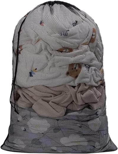 Grote Waszak van Mesh 20 x 24 Inch met Trekkoord, Ideaal voor Wassen, Reizen en Thuisgebruik