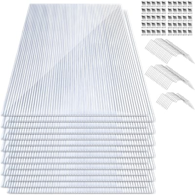 28x Polycarbonaat Platen - UV-Bestendig 60,5x121cm 20,5m² - Transparant - Polycarbonaat plaat - DIY - Broeikas plaat - UV-Bestendig - 4mm dik