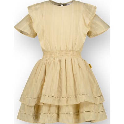Vingino Girls Poua Midi Dress Pebble Maat: 4 | Jurken Outlet | Unisex | Beige