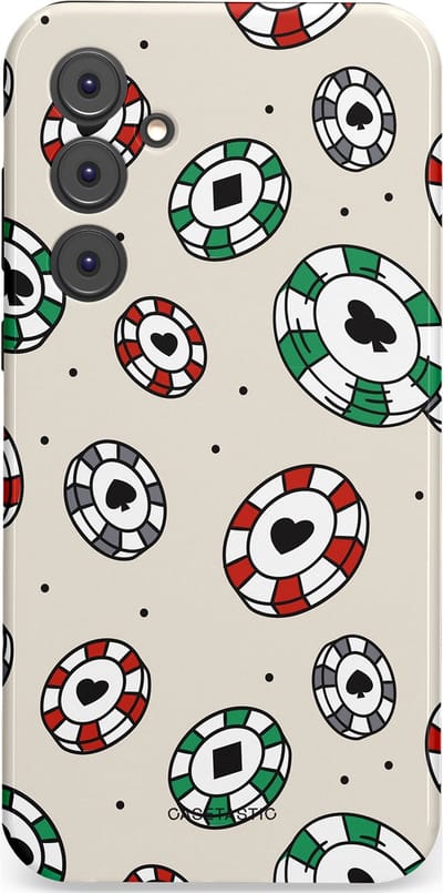 Casetastic Hoesje Geschikt voor Samsung A35 - Stijlvolle Beschermende Duo-layer Case - Casino Chips Patroon
