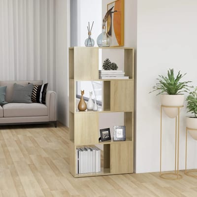 vidaXL - Boekenkast/kamerscherm - 60x24x124,5 - cm - bewerkt - hout - sonoma - eiken