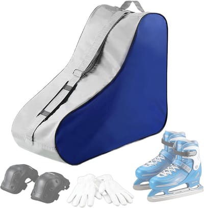 Schaatsdrager Tas - Schoenentas Sport - Sportevenementen School - Afneembare Riem - 36x20x42cm - Blauw