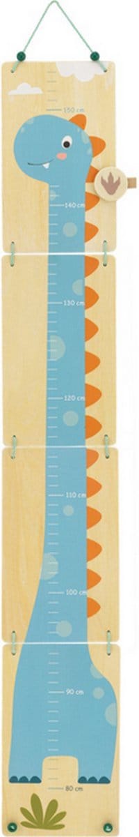 Groeimeter Dino- kinderkamer- babykamer- houten groeimeter- tot 155cm- peuter decoratie