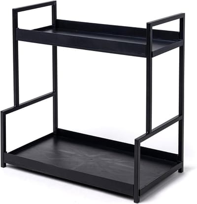 Bureau Opbergrek - Desktop Organizer - Bureau Organiseren - Stevige Kunststof Metalen Structuur - 15.55 inches Diepte - Zwart