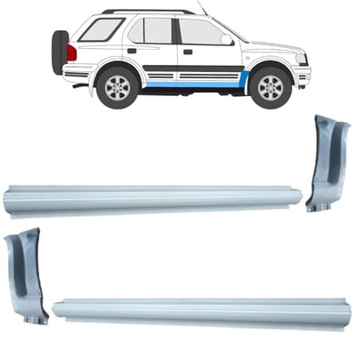 Reparatiepaneel dorpel + voorste spatbord voor Opel Frontera B 1999-2002 / Set