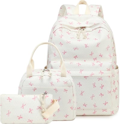 Dailygoods- Schoolrugzak 3-delige set - Casual Rugzak - Meisjesrugzak - Boodschappentas - Portemonnee/Clutch - Duurzaam Materiaal - Rugzakset