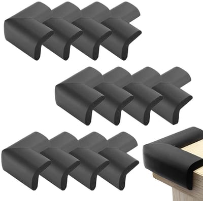 Dailygoods- Hoekbescherming Zacht Schuim - 12 Hoekbeschermers - Tafelbescherming - Veiligheid voor Kinderen - Antislip - Schokabsorberend - Hoekkussen