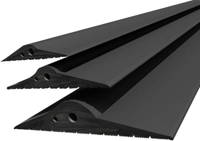 DQ-PP GARAGEPOORT AFDICHTING, 1 m, 21 mm x 115 mm, zwart, Bodemafdichting van EPDM, Rubberen afdichting, Garagedeurafdichting, Rubberen drempel, Deurdrempelafdichting Bodemplaat