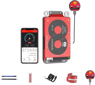 Smart BMS - Batterij Management - Accupack Beheer - Met WiFi module - 24 Volt 100A - Zwart