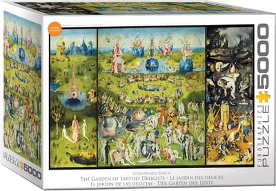 Eurographics puzzel The Garden of Earthly Delights 5000 stukjes karton.