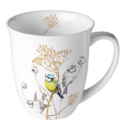 Ambiente-beker-mok-porselein-fine bone China - sweet little bird - vogels