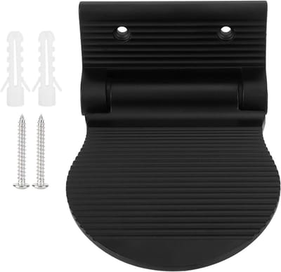 Wandgemonteerde voetsteun - antislip footrest van ruimte aluminium voor hal en badkamer - zwart - comfort en stabiliteit