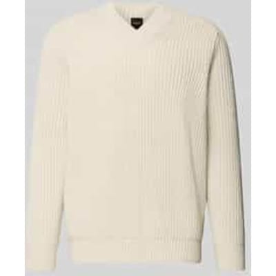 Shaped fit gebreide pullover van scheerwolmix, model 'KARINET'