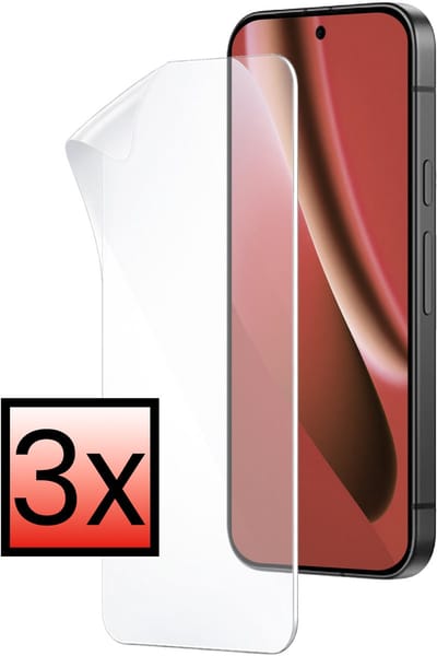 Screenprotector - 3 Stuks - Folie - Geschikt voor Google Pixel 10a - Ultra Clear - Bescherm Folie - Soft TPU Touch - Screen Protector - Telefoon Cover