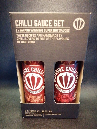 Trinidad Scorpion Reaper Habanero Duo Gift Box (Heat Level 10) - ChilisausBelgium - Wiltshire Chilli Farm