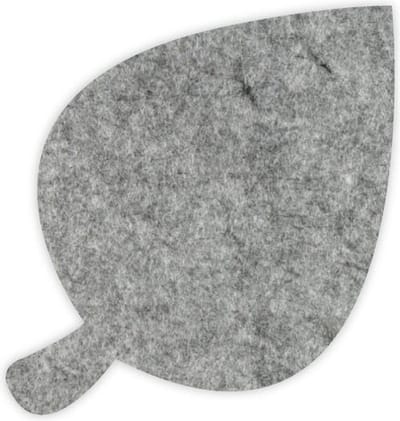 Blad vilt onderzetters - Gemeleerd grijs - 6 stuks - ø 10 cm - Tafeldecoratie - Glas onderzetter - Cadeau - Woondecoratie - Woonkamer - Tafelbescherming - Onderzetters Voor Glazen - Keukenbenodigdheden - Woonaccessoires - Tafelaccessoires